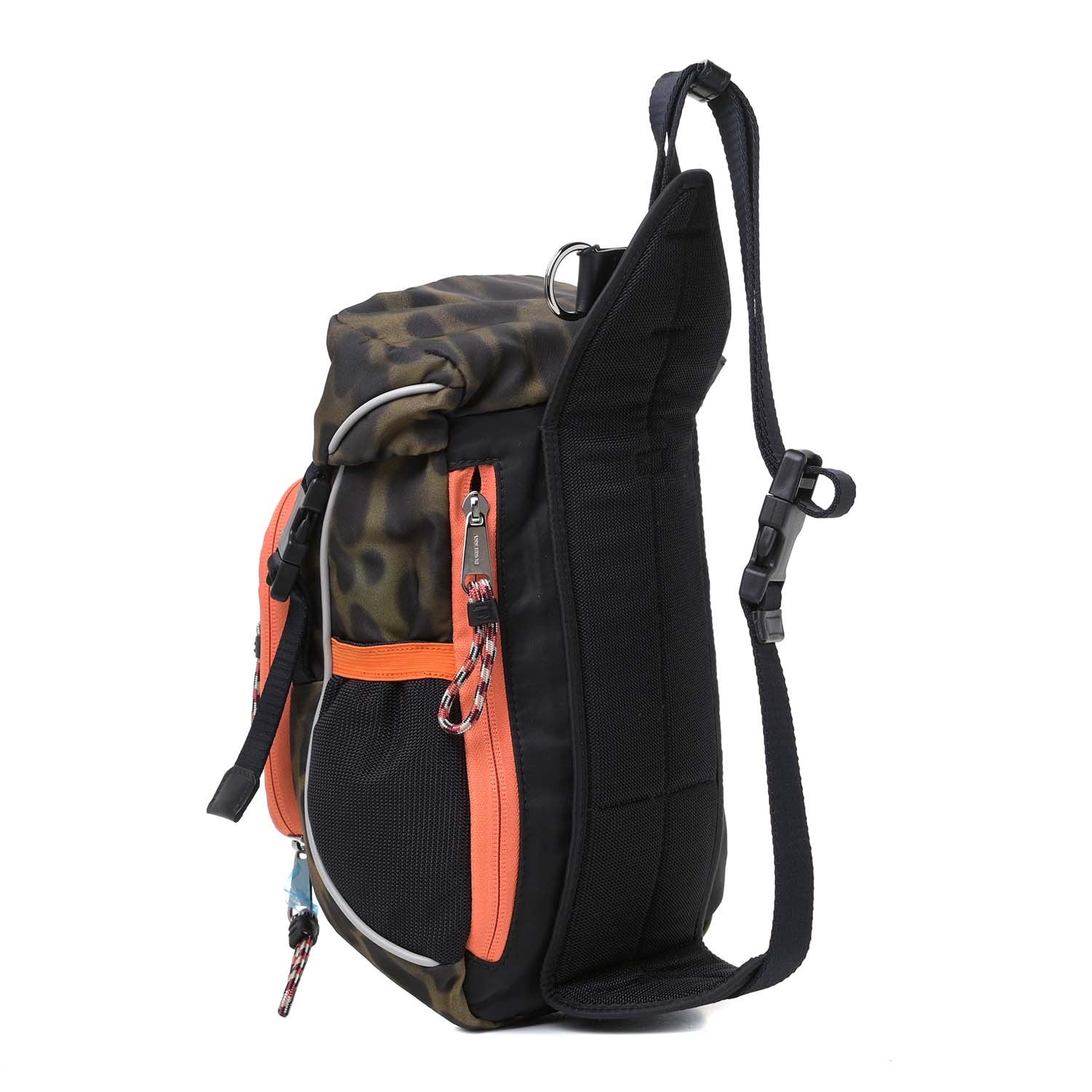 Burberry Nylon Leopard Print Leo Sling Bag Light Green Orange 2 of 4
