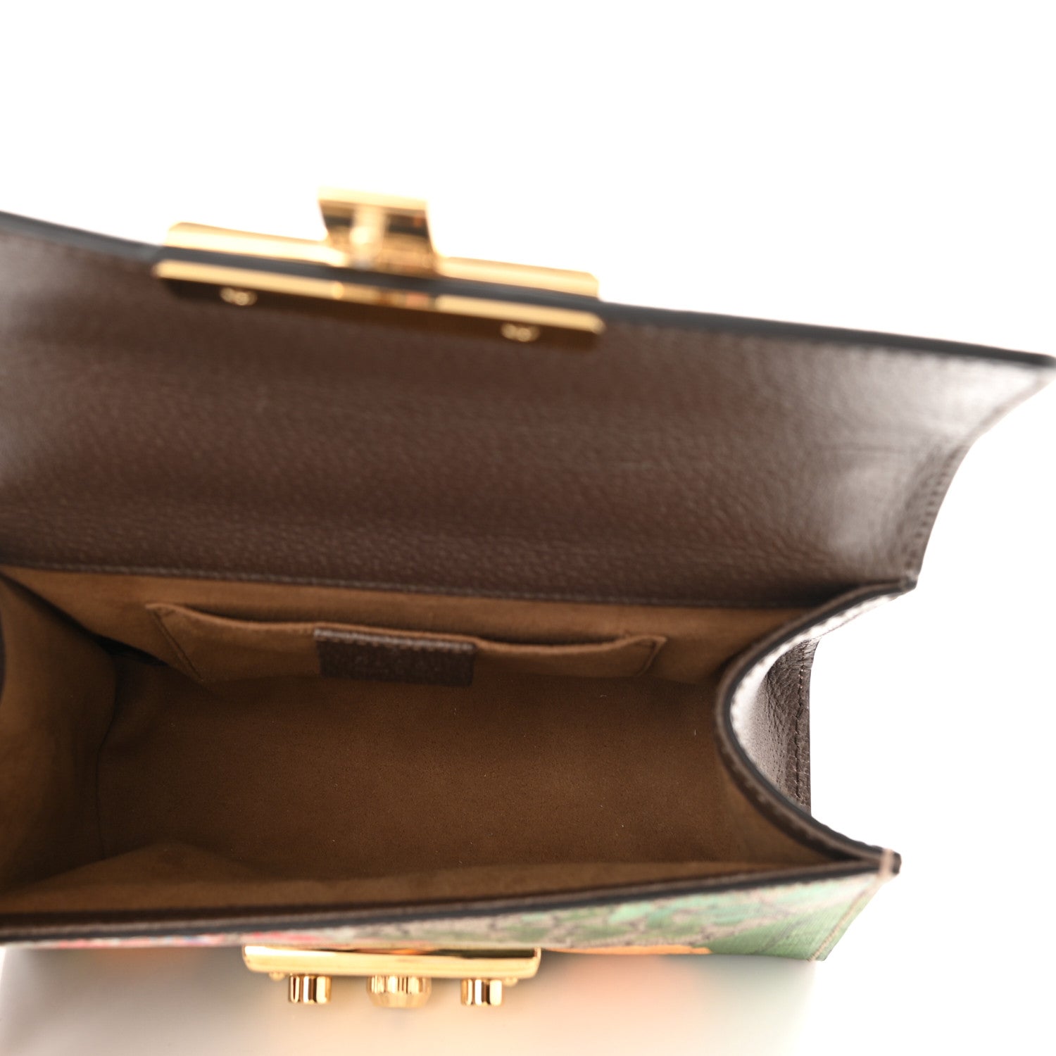Gucci GG Supreme Monogram Tian Small Padlock Shoulder Bag Beige Multicolor New Acero 5 of 9