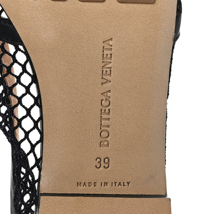 Bottega Veneta Mesh Nappa Chunky Chain Stretch Ballerina Flats 39 Black 6 of 7