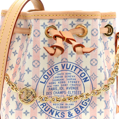 Louis Vuitton Minigram LV Stamp Nano Noe Blue 8 of 10