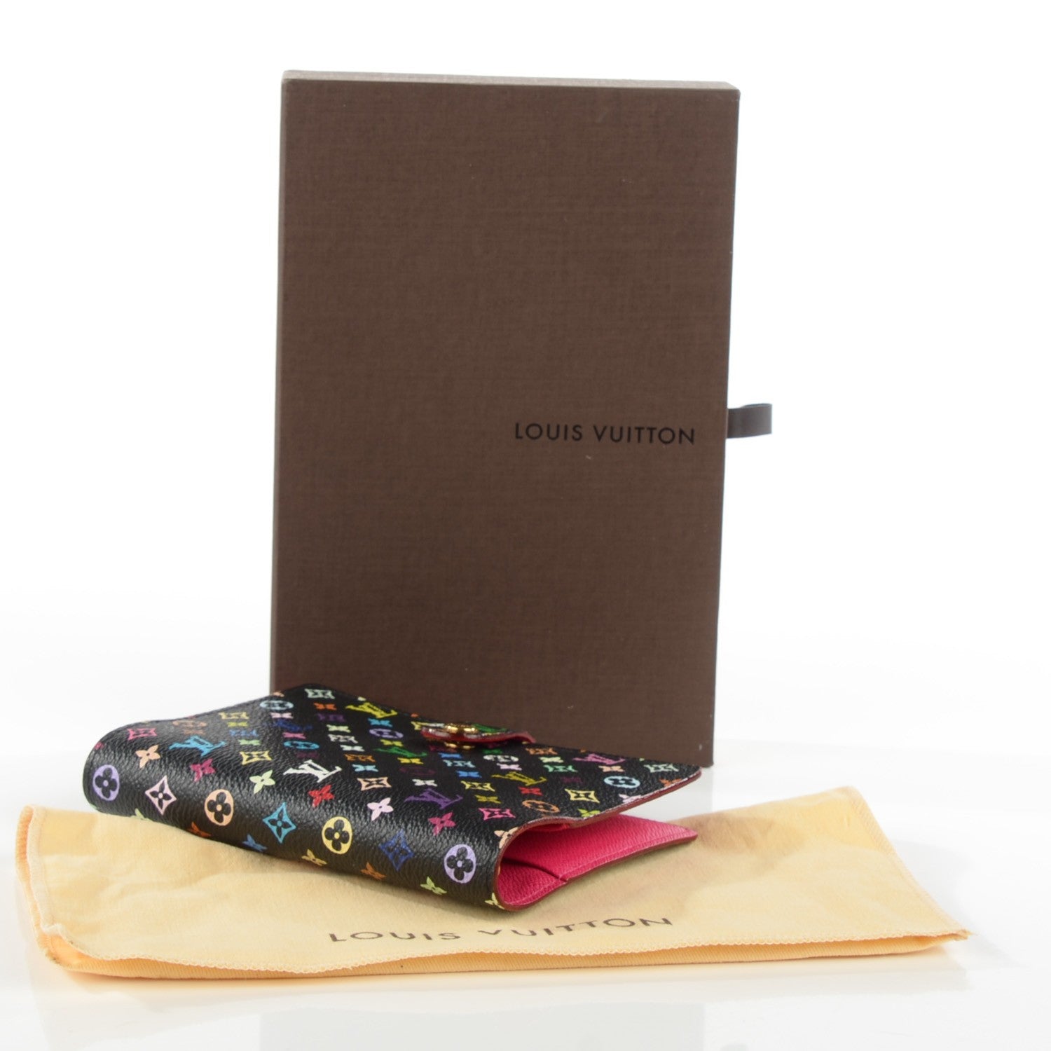Louis Vuitton Monogram Multicolor Small Ring Agenda Cover Black Grenade 4 of 7
