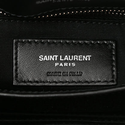 Saint Laurent Calfskin Y Quilted Monogram Toy Loulou Crossbody Bag Black 7 of 9