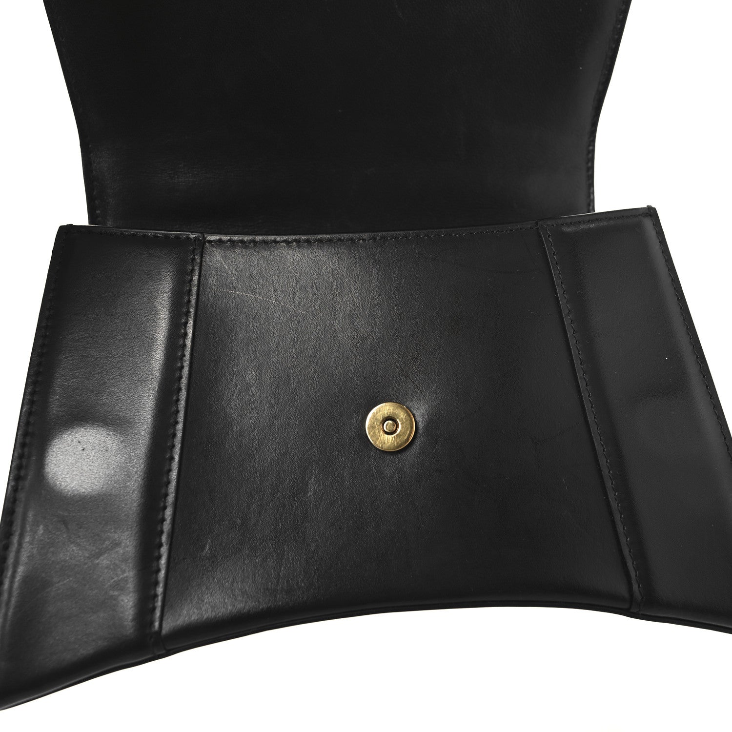 Balenciaga Shiny Box Calfskin Small Hourglass Top Handle Bag Black 10 of 10