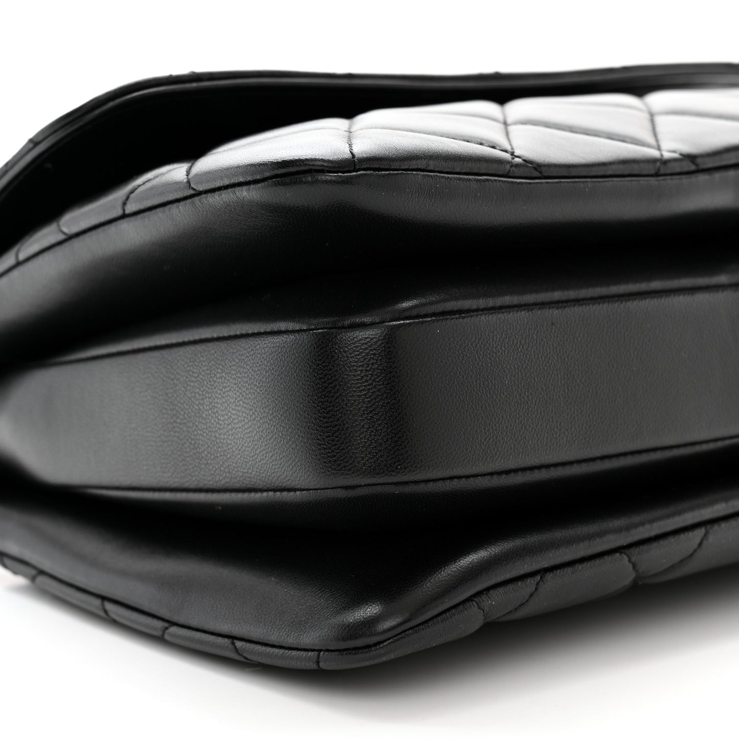 Lambskin Quilted Small Trendy CC Dual Handle Flap Bag Black