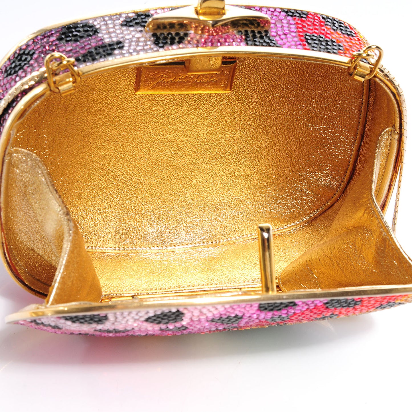 Swarovski Crystal Leopard Rainbow Clutch
