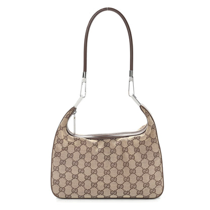 Gucci Monogram GG Small Clasp Hobo Brown 1 of 10
