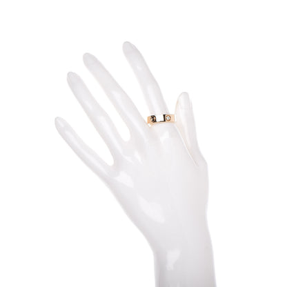 Cartier 18K Yellow Gold 3 Diamond 5.5mm LOVE Ring 58 8.25 2 of 5