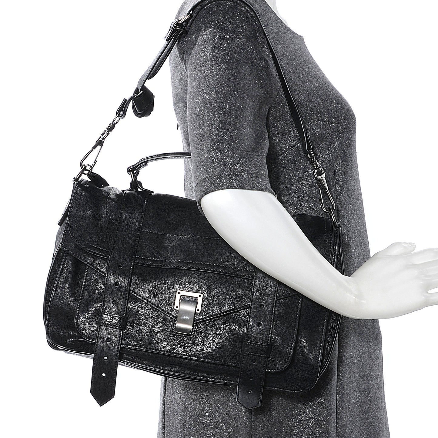 Lambskin PS1 Medium Satchel Black