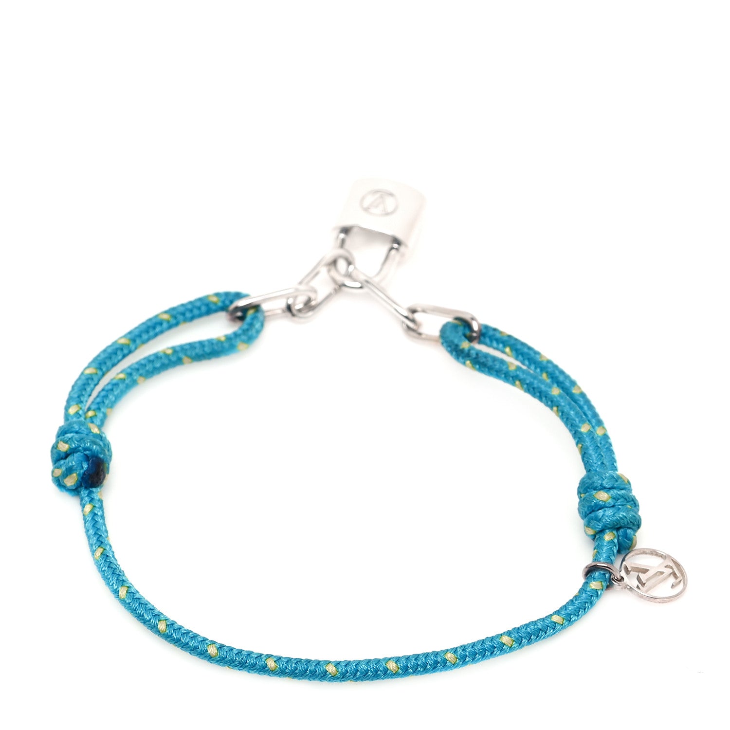 Louis Vuitton X UNICEF Sterling Silver Lockit Bracelet Blue 3 of 4