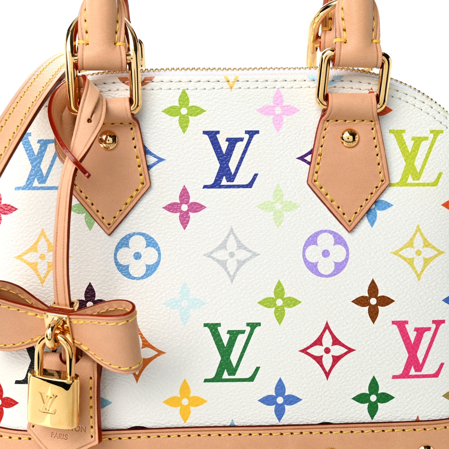 Louis Vuitton LV x TM Monogram Multicolor Alma BB White 8 of 10