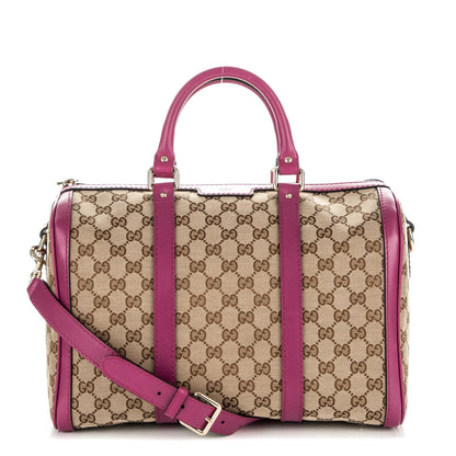 Gucci Monogram Medium Joy Boston Beige Peonia Flower 1 of 7