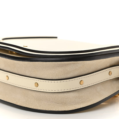 Chloe Calfskin Suede Small Nile Bracelet Bag Off White 10 of 10