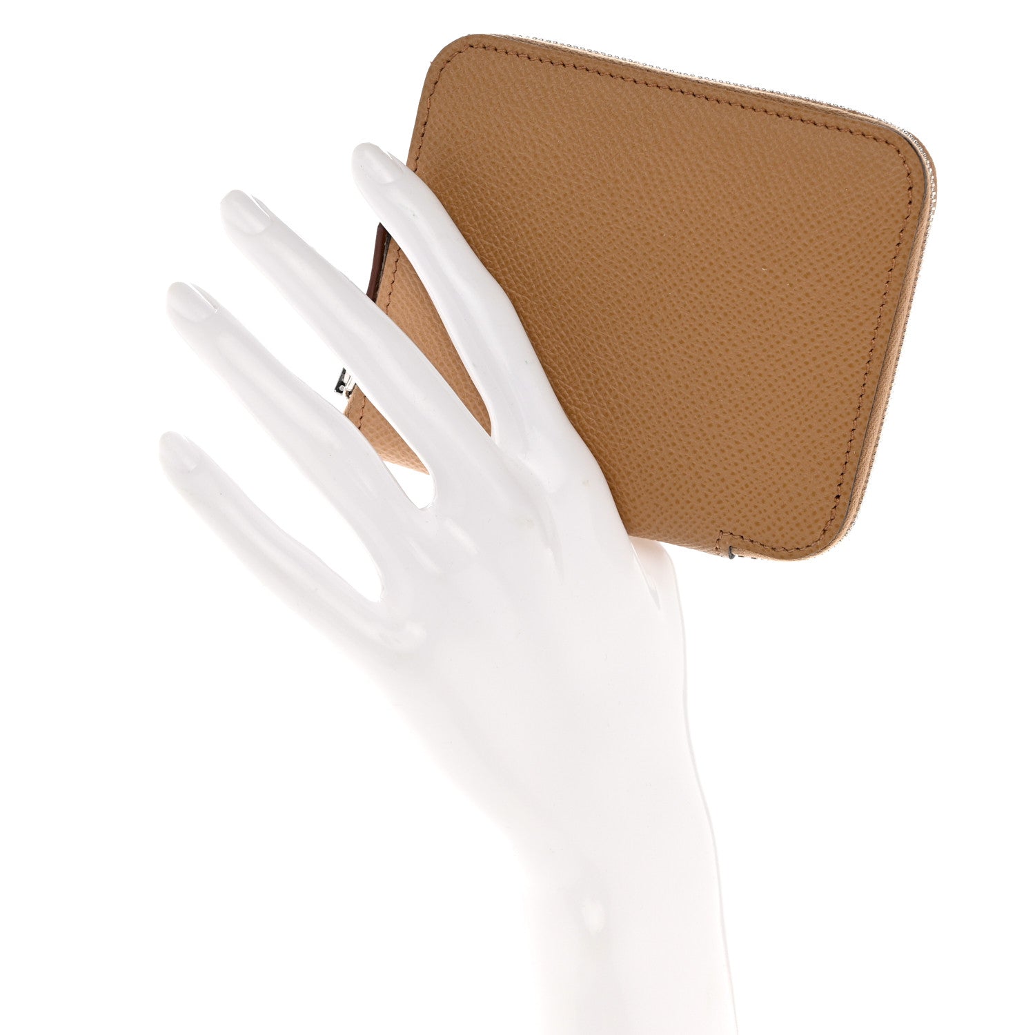 Hermes Epsom Silk'in Compact Wallet Chai 2 of 8