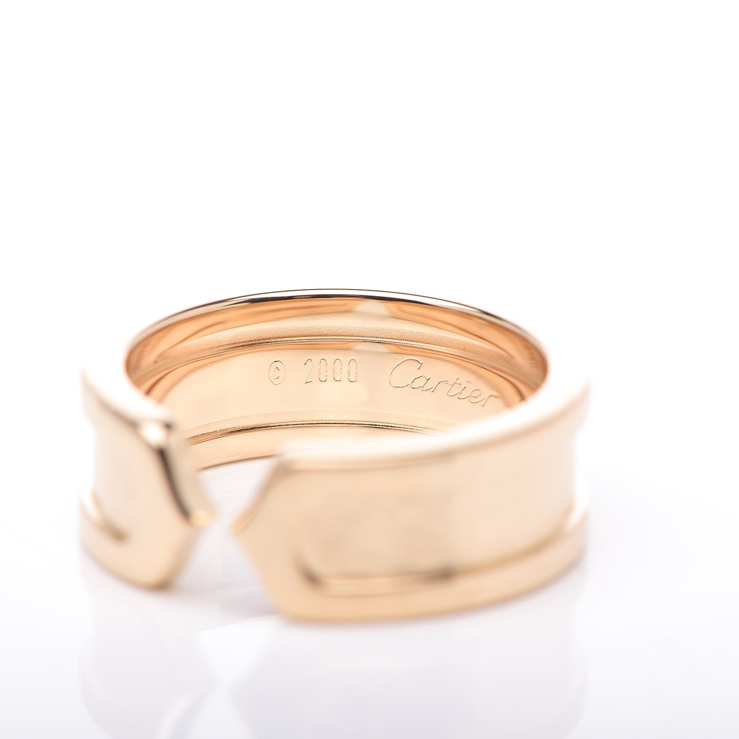 Cartier 18K Yellow Gold 6.5mm C De Ring 47 4 4 of 6