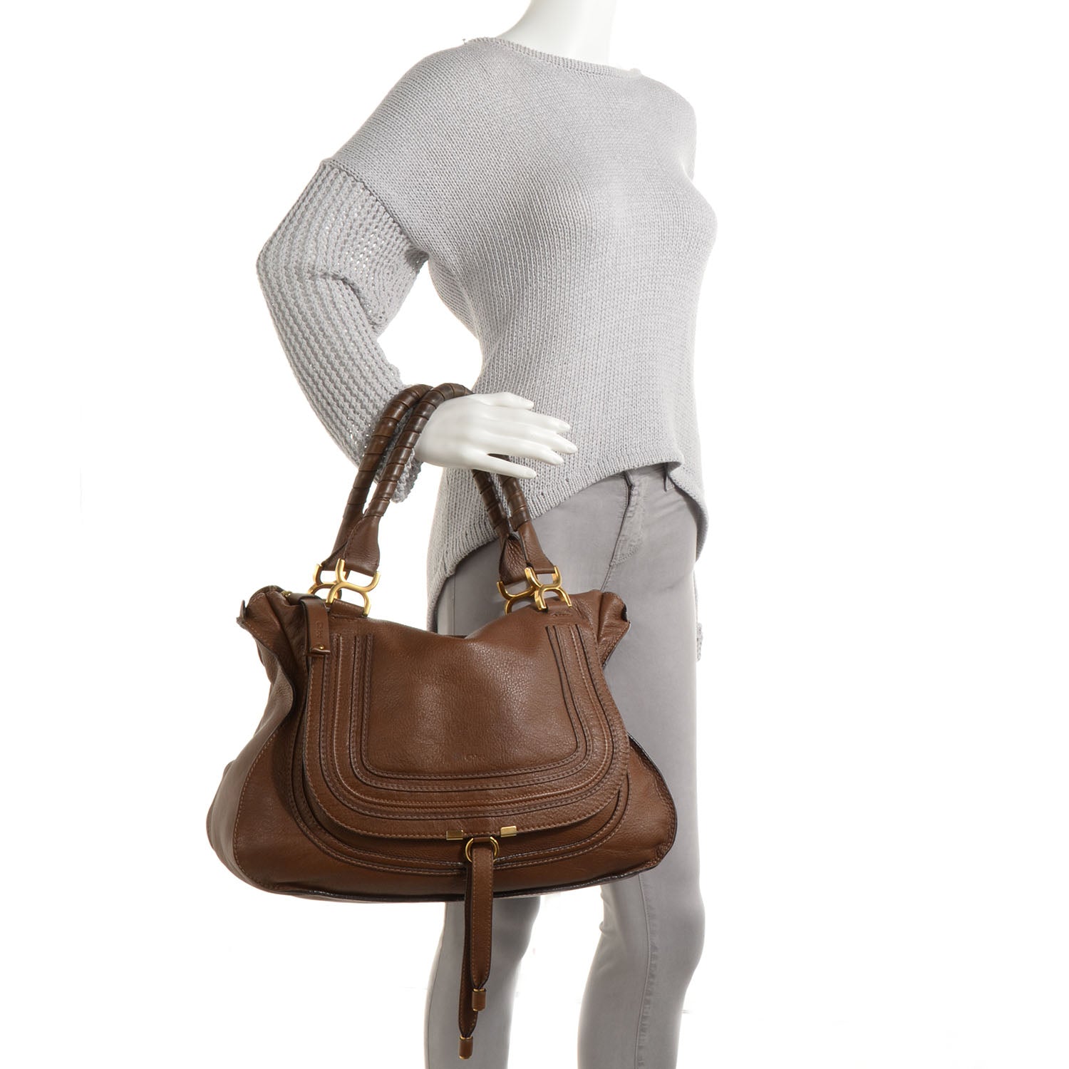 Chloe Calfskin Large Marcie Satchel 2 of 10