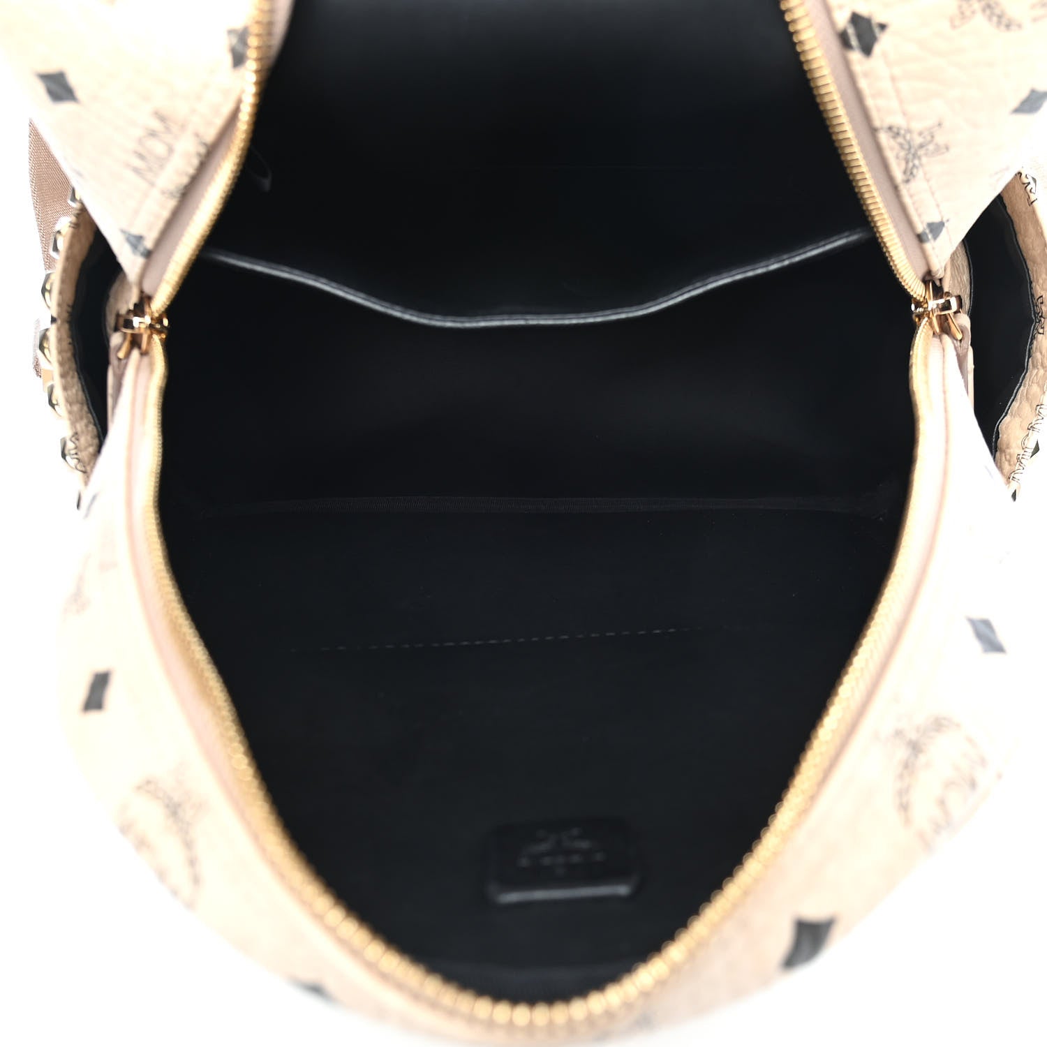 MCM Visetos Small Side Stud Stark Backpack Beige 5 of 10