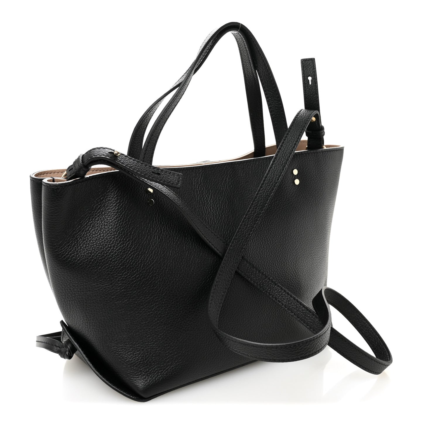 Calfskin Small East West Sense Tote Black