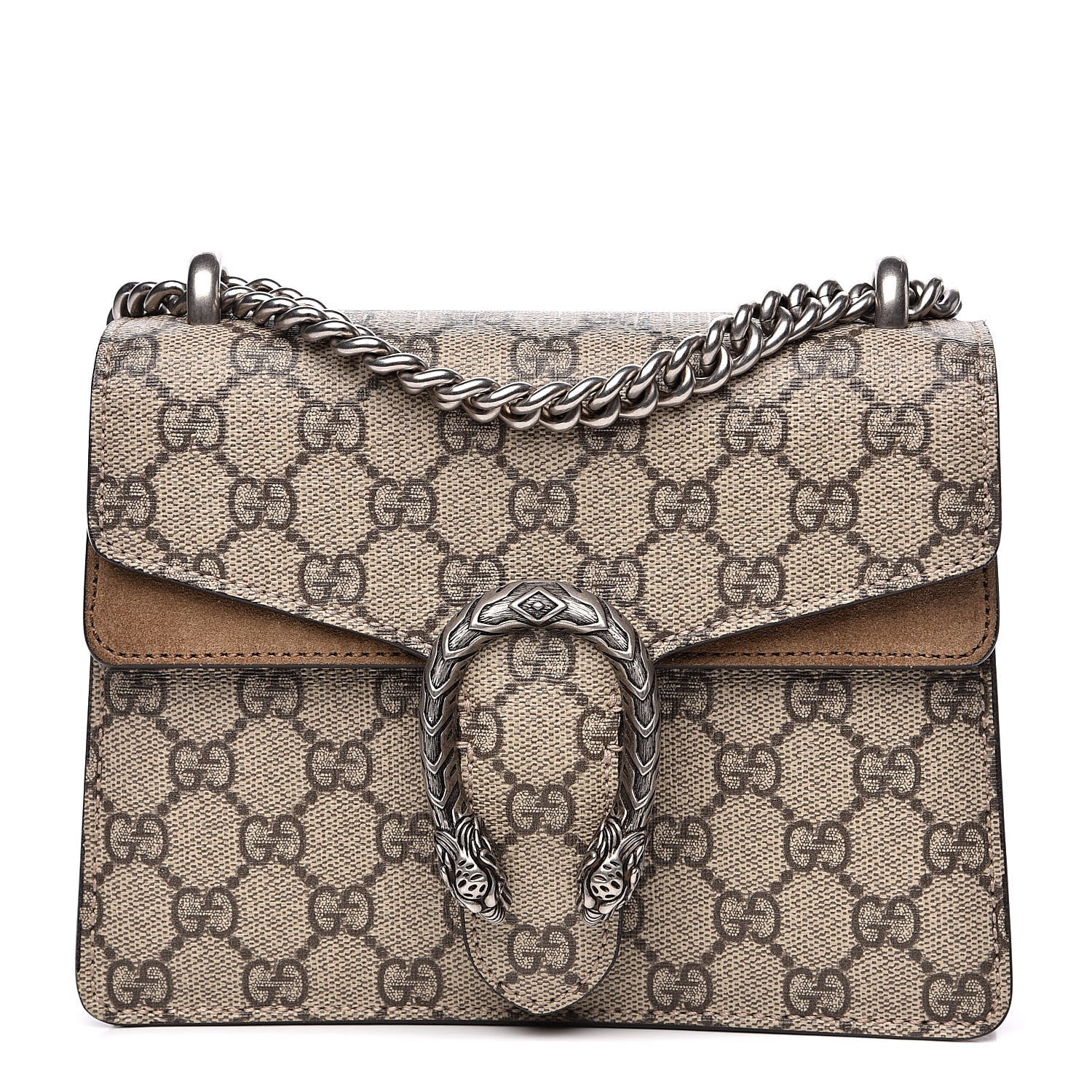 Gucci GG Supreme Monogram Mini Dionysus Shoulder Bag Taupe 1 of 13
