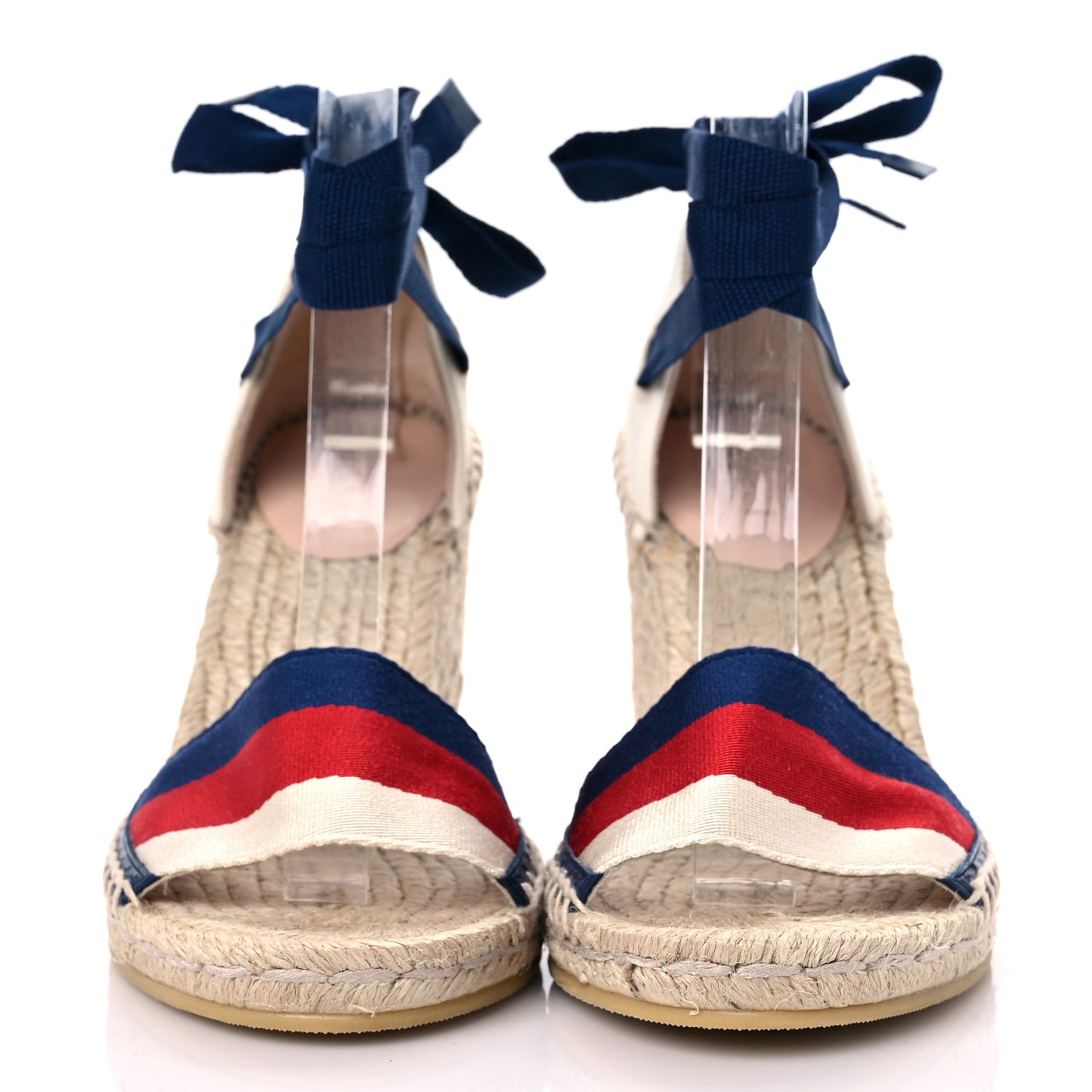 Canvas Sylvie Web Ankle Wrap Espadrille Wedge Sandals 36 Mystic White Hibiscus Red Maritime