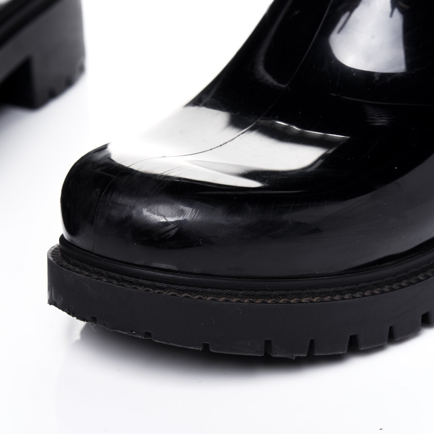Louis Vuitton Rubber Embossed Monogram Splash Rain Boots 37 Black 11 of 12