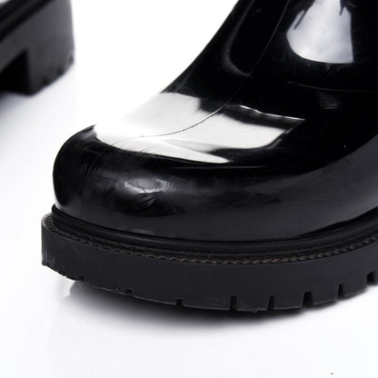 Louis Vuitton Rubber Embossed Monogram Splash Rain Boots 37 Black 11 of 12