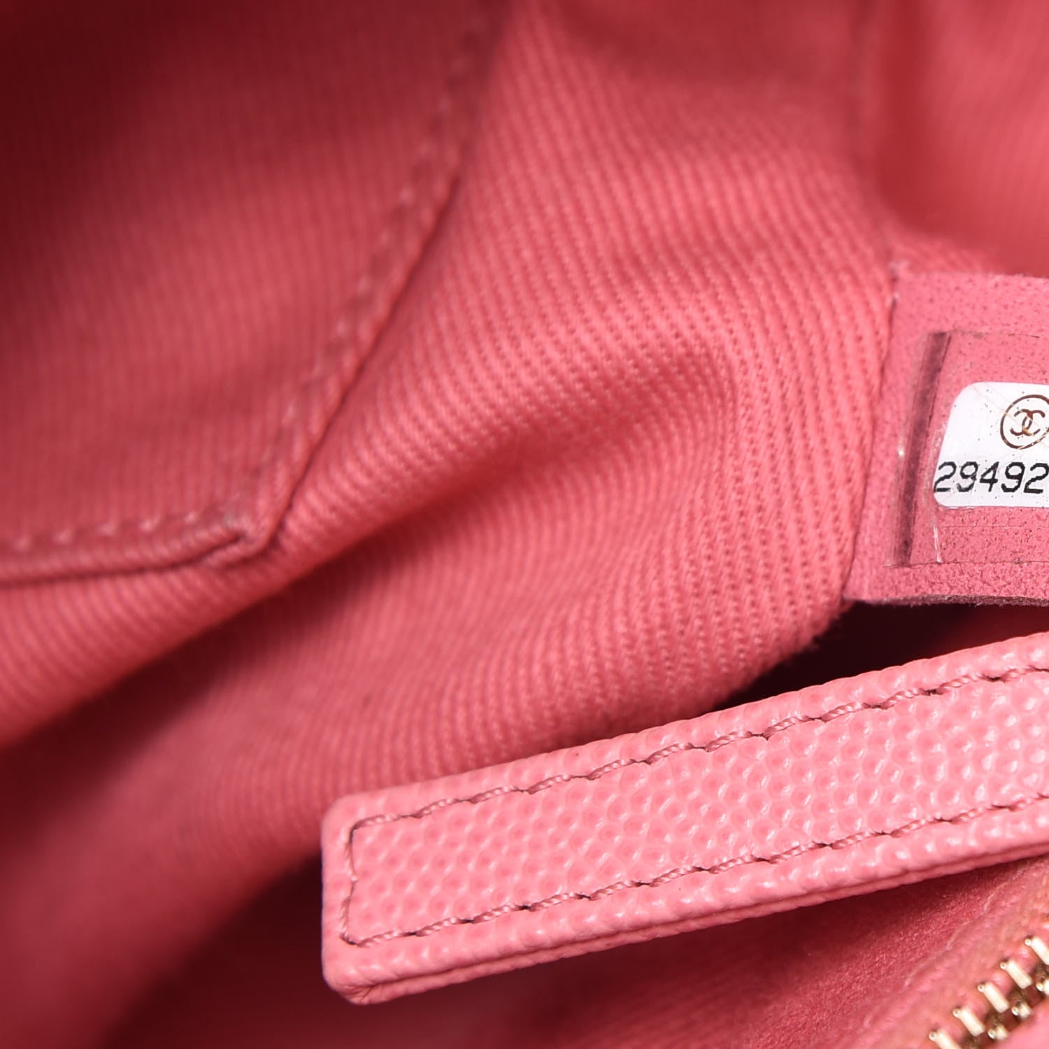 Chanel Caviar Chevron Quilted Small Coco Handle Flap Pink 9 of 9