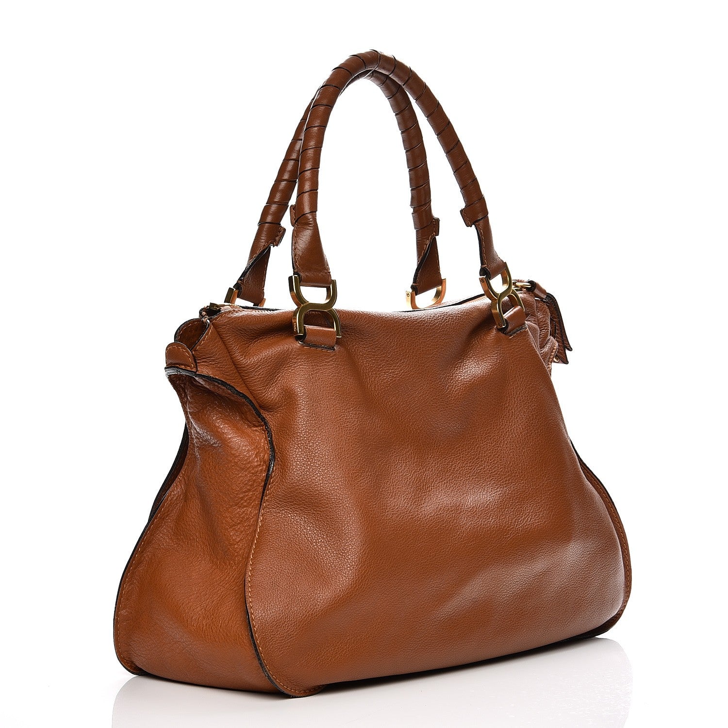 Chloe Calfskin Large Marcie Satchel Tan 3 of 25