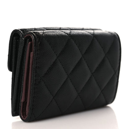 Chanel Caviar Quilted Double Flap Wallet Black 3 of 7