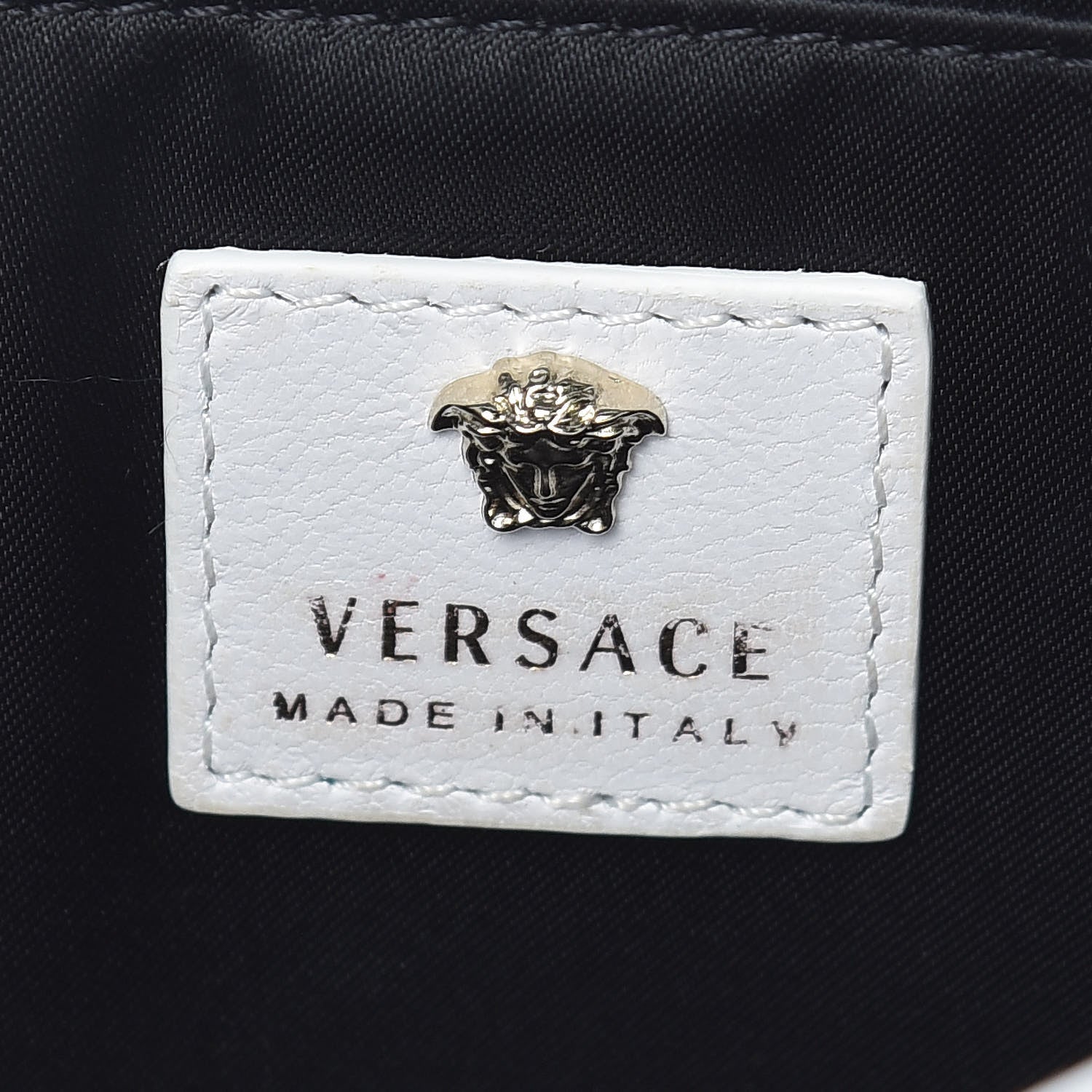 Versace Calfskin Palazzo Chain Evening Bag White 8 of 15