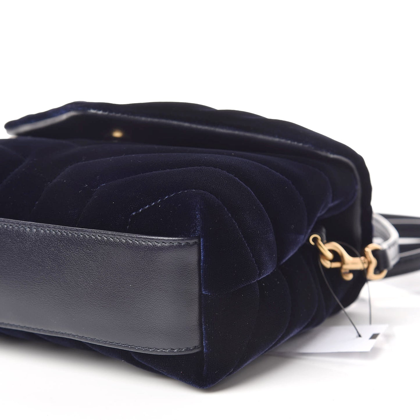 Velvet Y Quilted Monogram Toy Loulou Crossbody Bag Navy