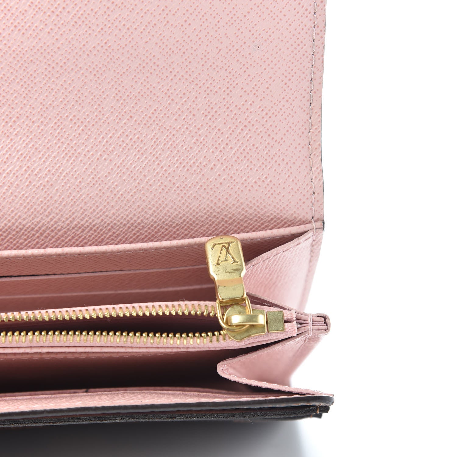 Louis Vuitton Damier Ebene Sarah Wallet NM Rose Ballerine 7 of 9