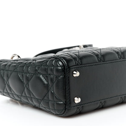 Christian Dior Lambskin Cannage Mini Lady Dior Black 9 of 10