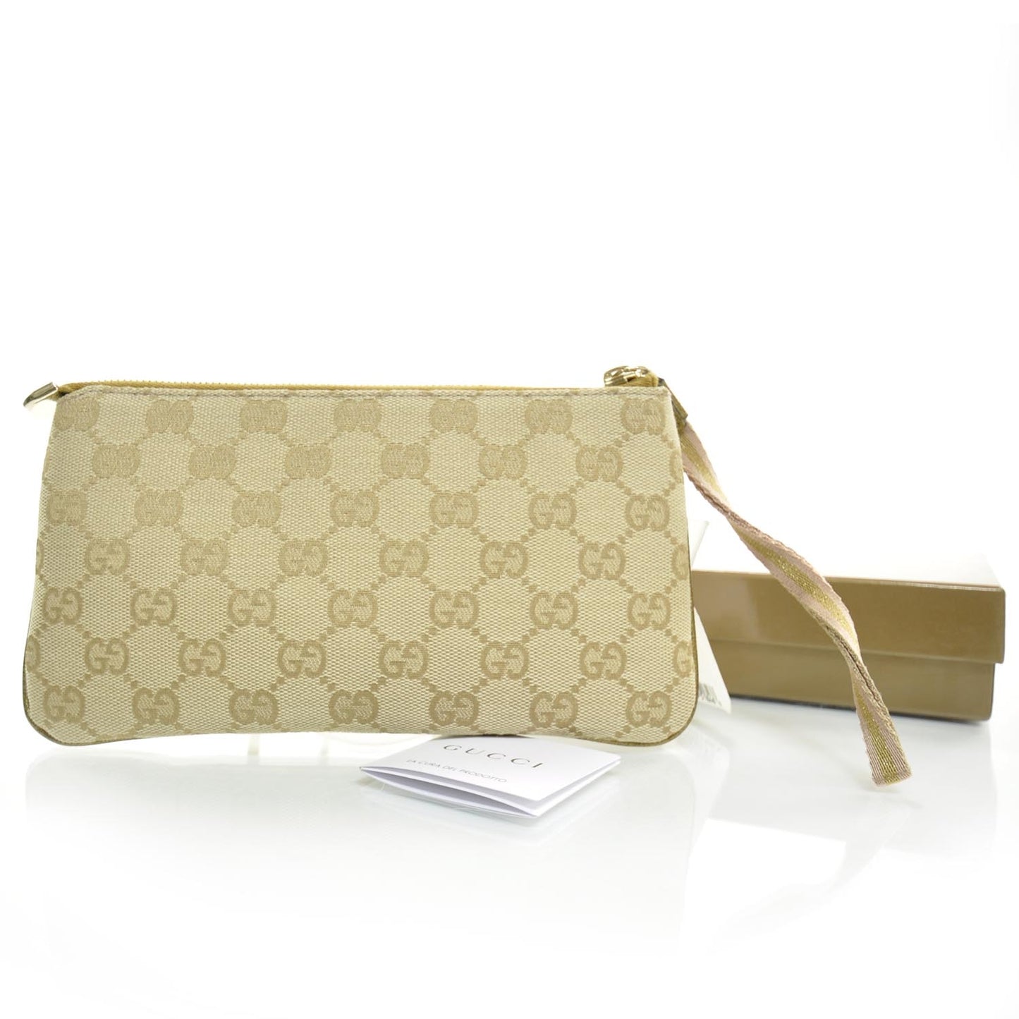 Monogram Web Wristlet