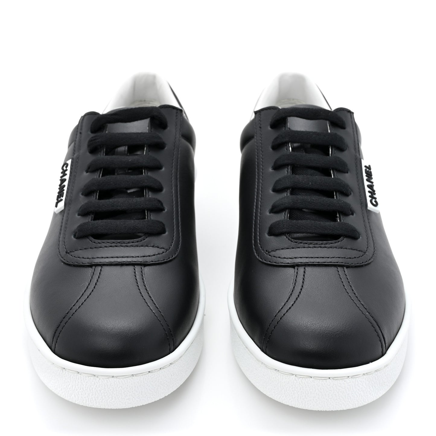 Calfskin CC Womens Sneakers 39 Black