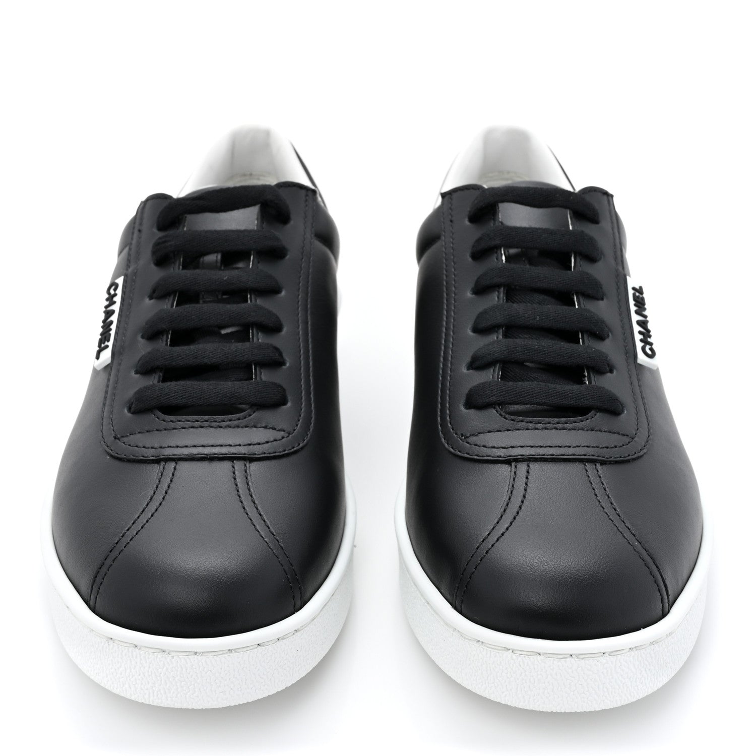 Chanel Calfskin CC Womens Sneakers 39 Black 2 of 9