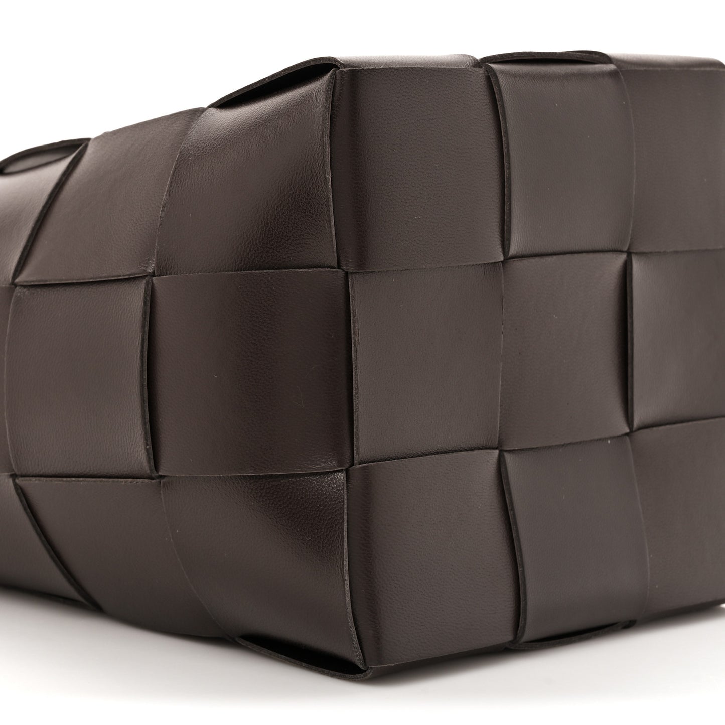 Nappa Maxi Intrecciato Mini Cassette Bucket Bag Fondant