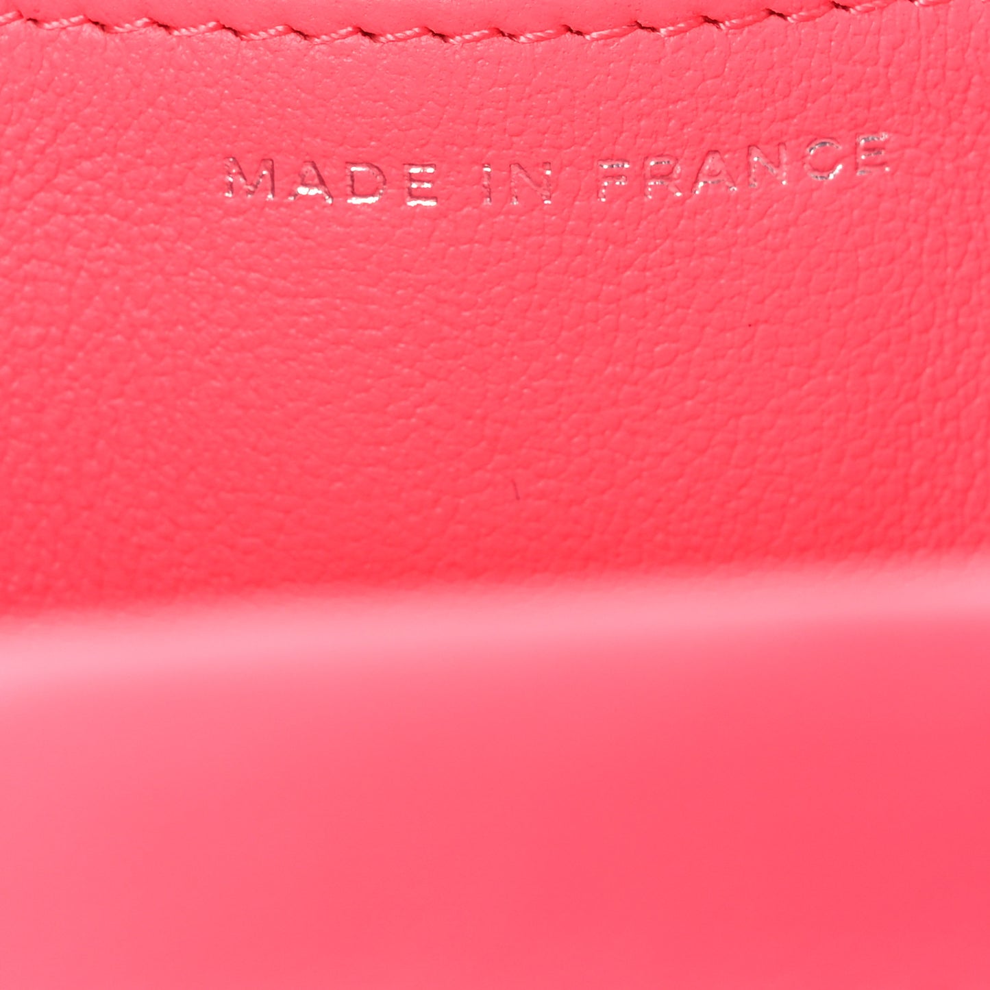 Lambskin Quilted Wallet On Chain WOC Coral Pink
