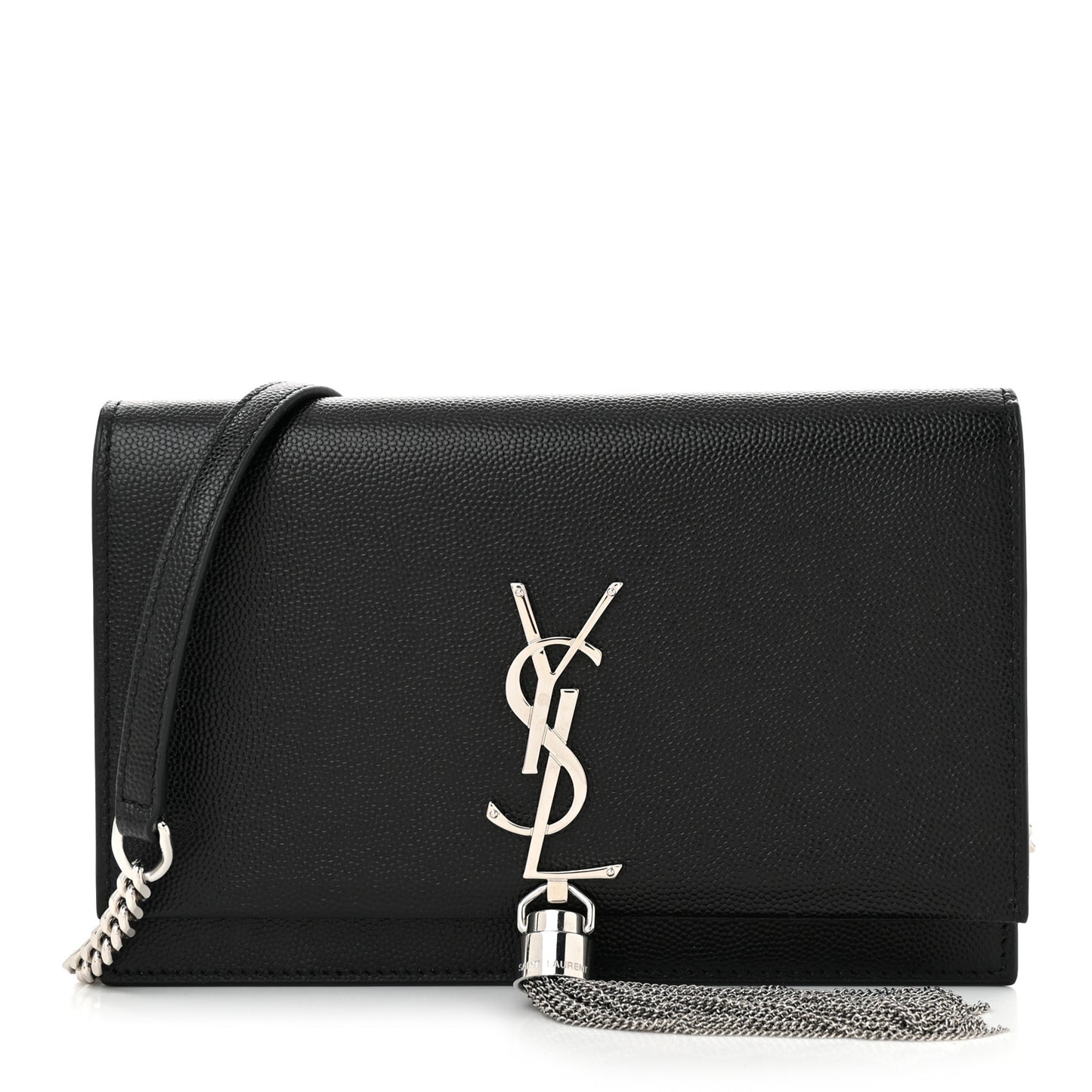 Grain De Poudre Classic Monogram Kate Tassel Chain Wallet Black