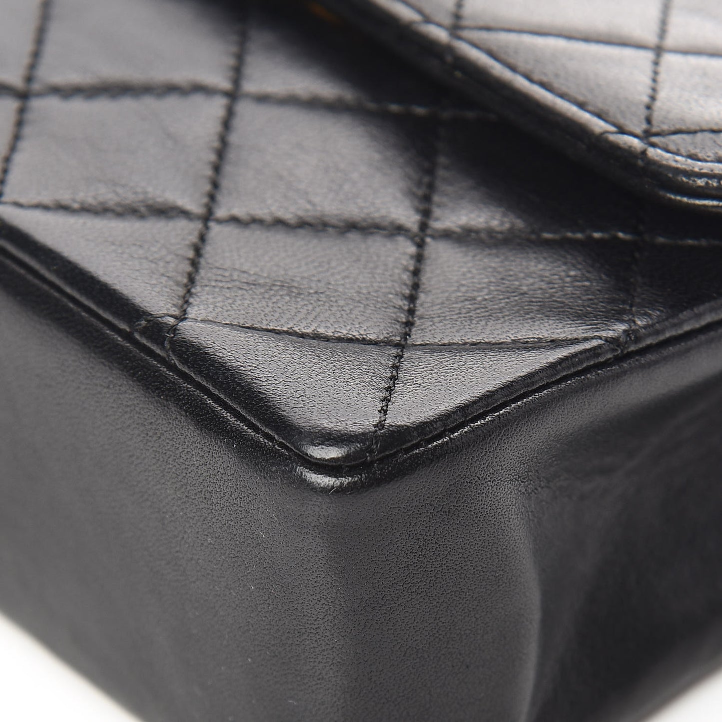 Lambskin Quilted Extra Mini Flap Black