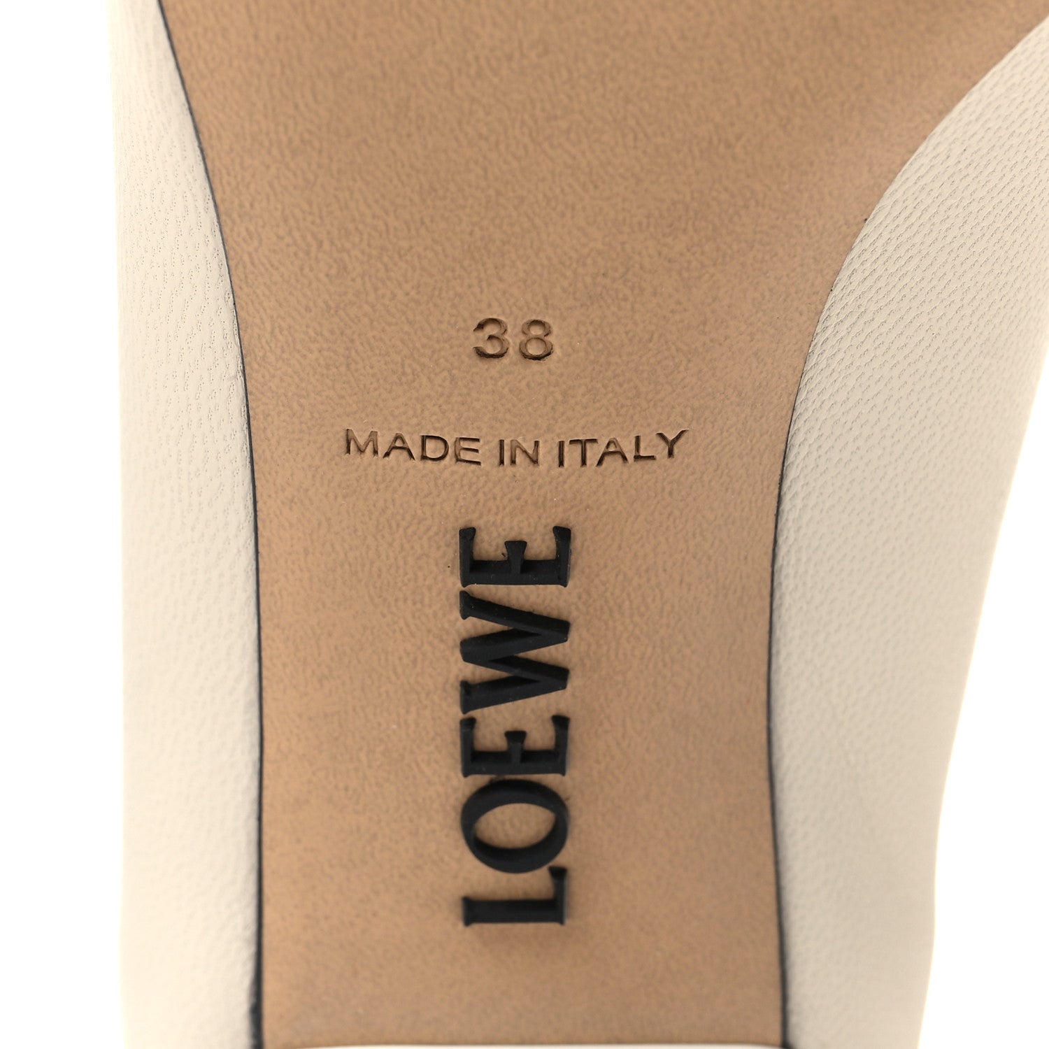 Loewe Goatskin Toy Pumps 38 White 7 of 8