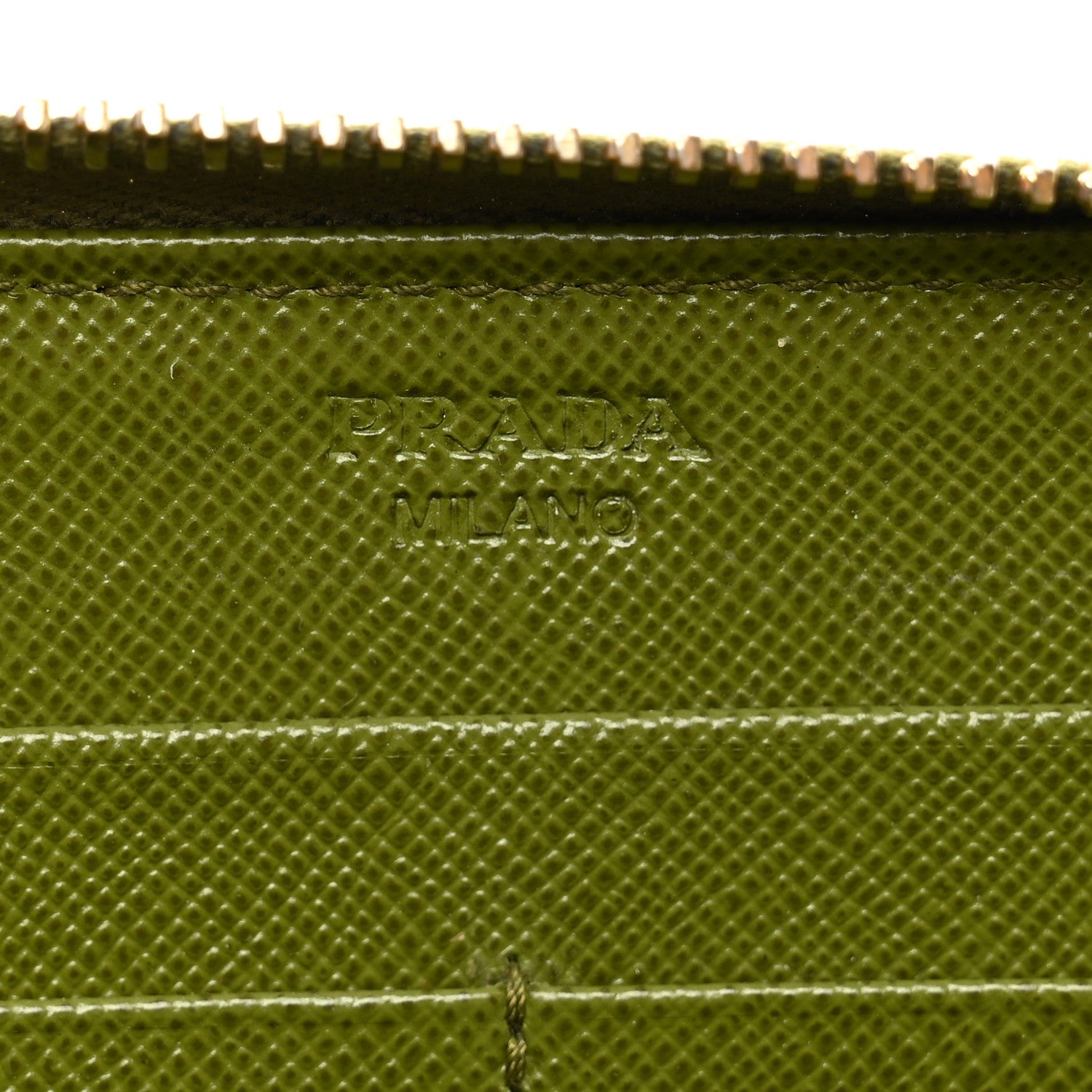 Prada Saffiano Metal Zip Around Wallet Edera 6 of 8