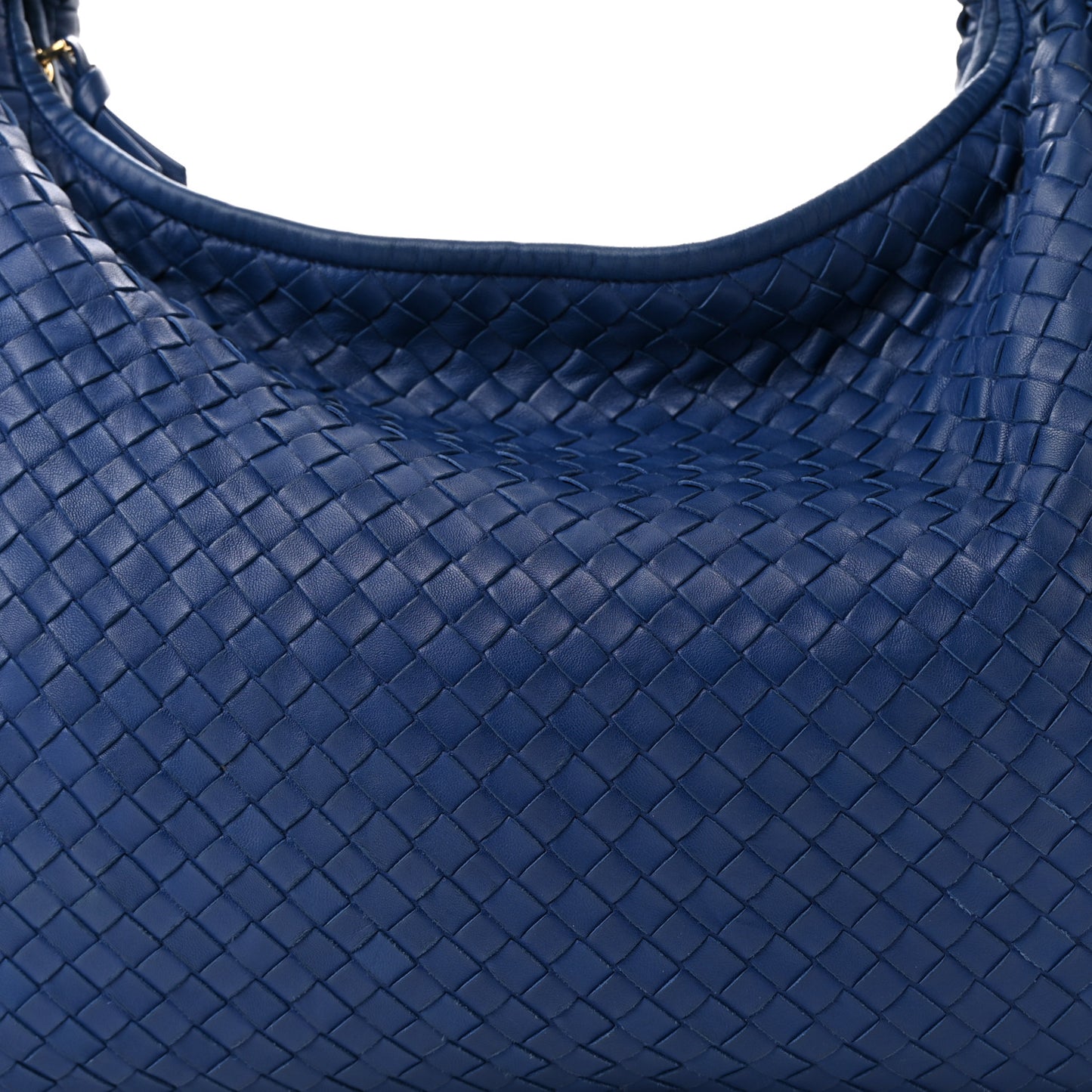 Nappa Intrecciato Large Veneta Hobo Baltic Blue