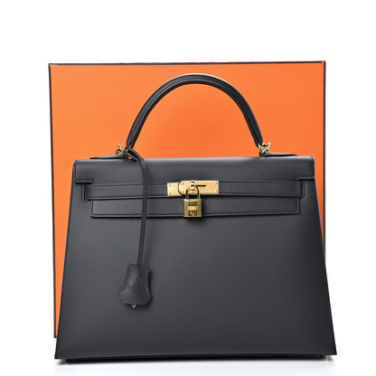 Hermes Sombrero Kelly Sellier 32 Black 13 of 13