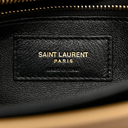 Saint Laurent Canvas Calfskin Classic Monogram Cassandra Grege Brown Gold 6 of 9