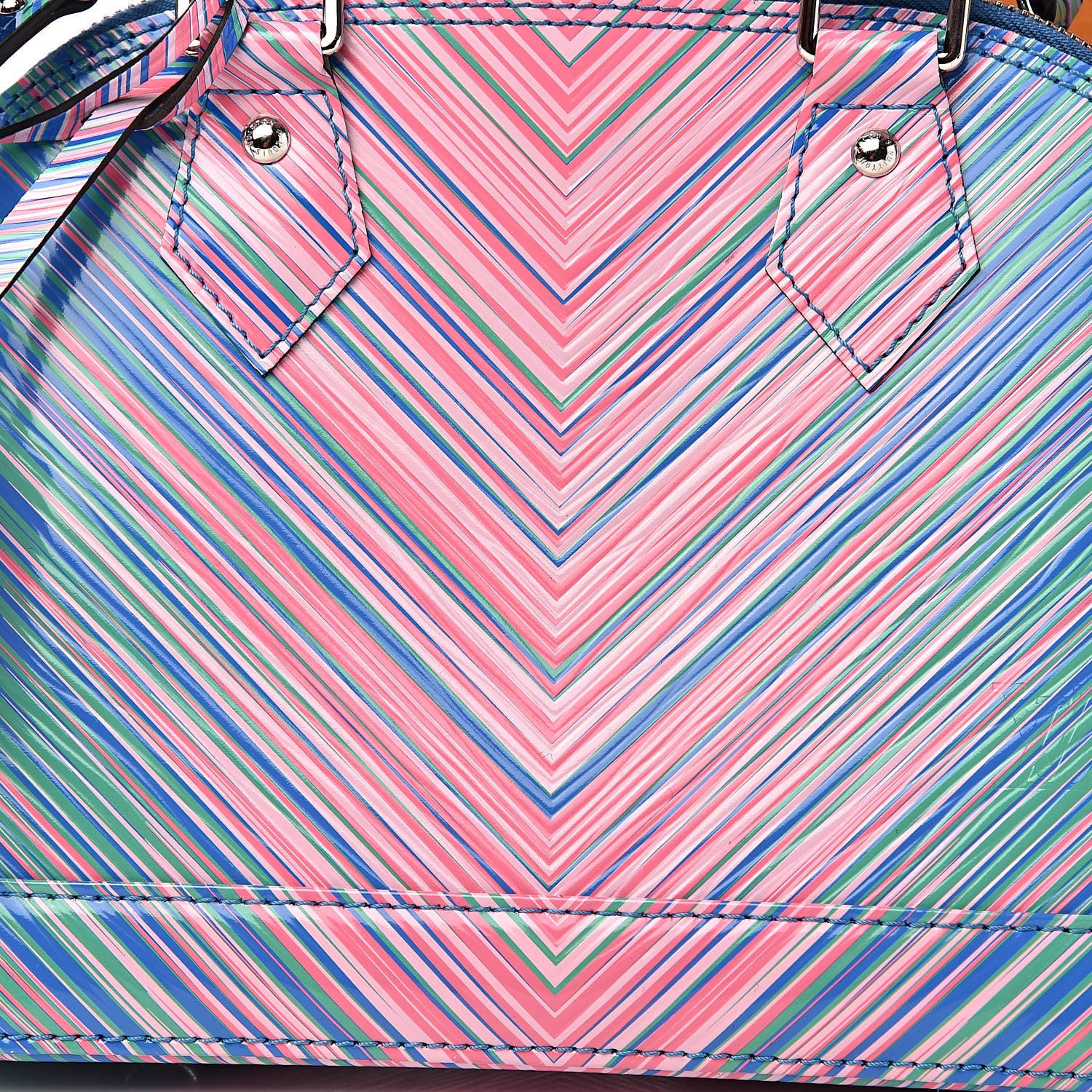 Louis Vuitton Epi Tropical Alma BB Blue Rose 9 of 10