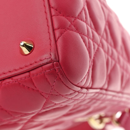 Christian Dior Lambskin Cannage Medium Lady Dior Fuchsia 11 of 11