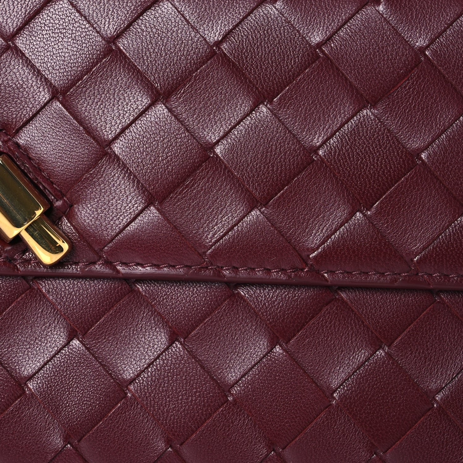 Bottega Veneta Nappa Intrecciato Long Andiamo Top Handle Clutch Barolo 9 of 12