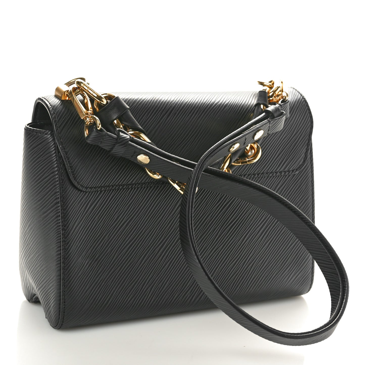 Epi Twist Braided Strap Shoulder Bag MM Black