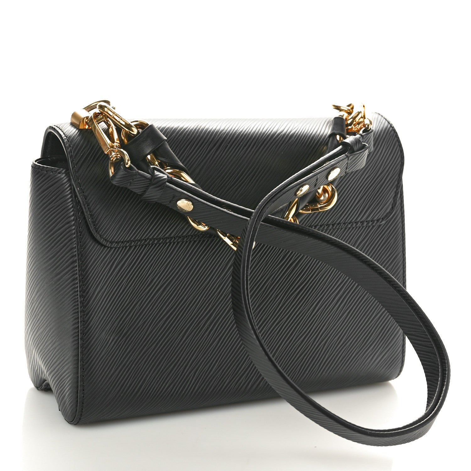 Louis Vuitton Epi Twist Braided Strap Shoulder Bag MM Black 2 of 9