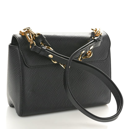 Louis Vuitton Epi Twist Braided Strap Shoulder Bag MM Black 2 of 9